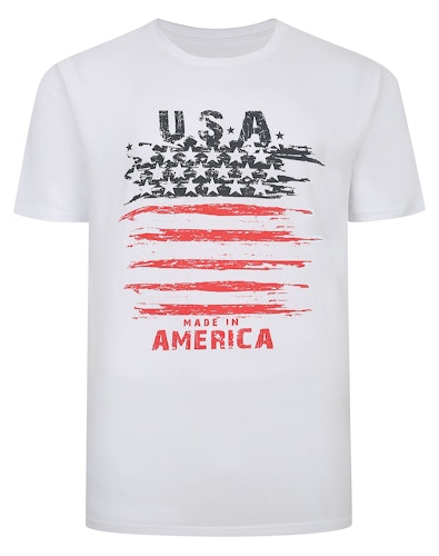 Bigdude USA Print T-Shirt White
